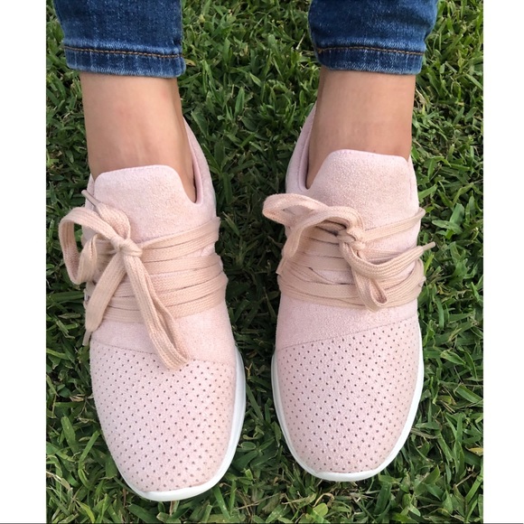 Mauve Laced Athleisure Slip On Sneakers - Picture 5 of 7